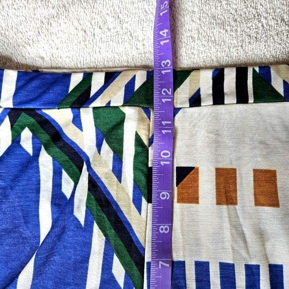 Olive Tree Jersey Knit Boho Colorful Geometric Print Pull On Wide Leg Pants - Picture 11 of 12